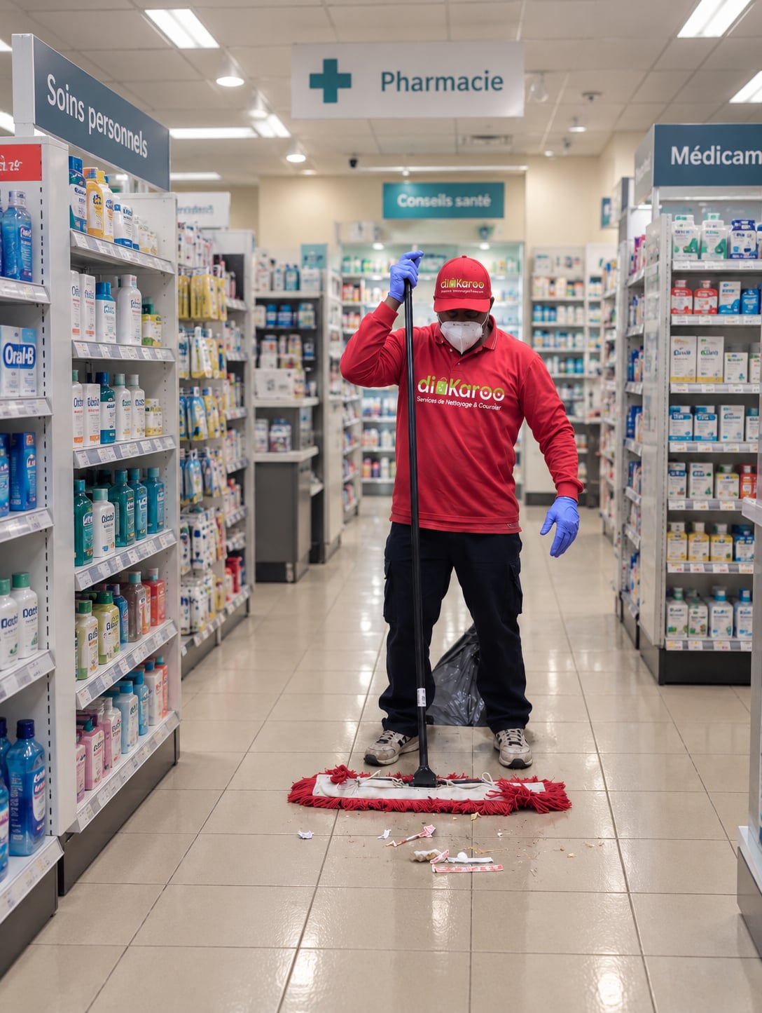 Salon lumineux et rangé après le passage de l'équipe